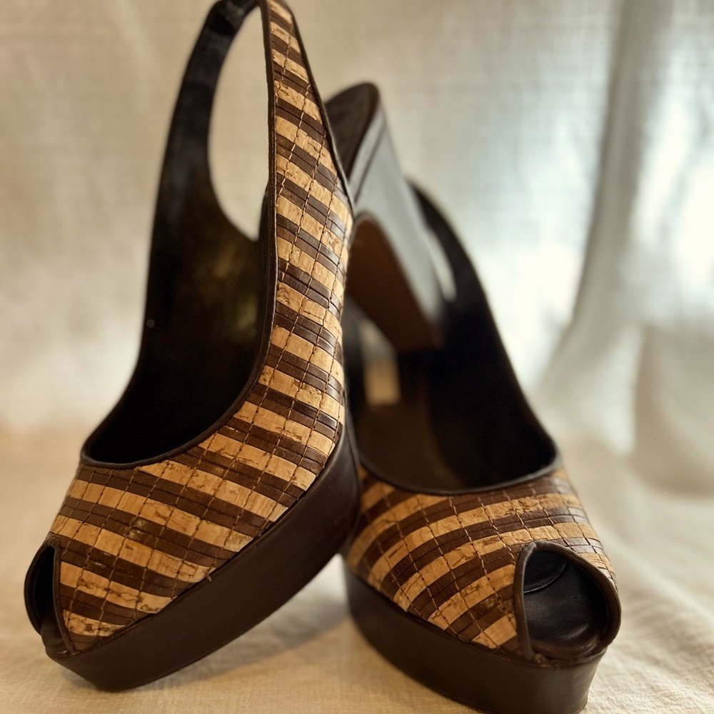 Pollini Women’s Sling Back Heels made in Italy